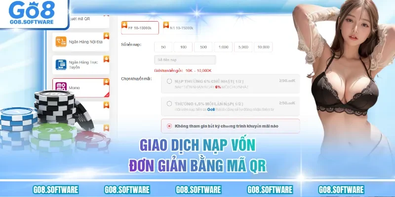Giao dịch nạp vốn đơn giản bằng mã QR